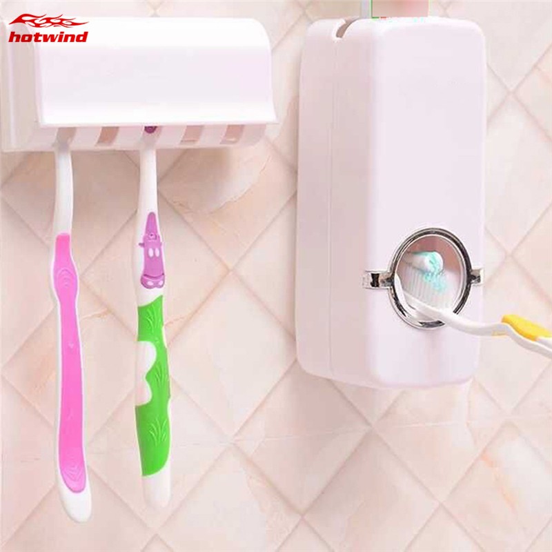 Dụng Cụ Lấy Kem Đánh Răng Tự Động Kèm 5 Giá Treo Tiện Dụng