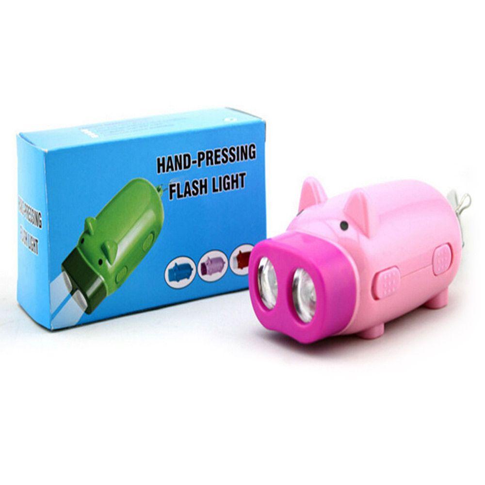 Đèn Pin Led Tự Cầm Tay Hình Chú Heo Dễ Thương