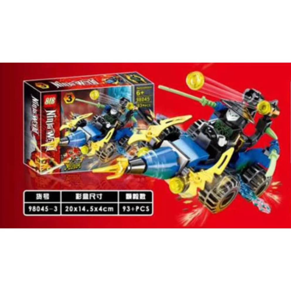 đồ chơi lego xếp hình lắp ráp ninja world 98045 - ninja cưỡi chiến xa