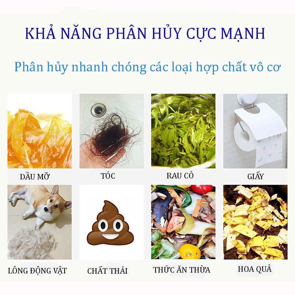 Bột thông cống YUHAO đa năng thông tắc nghẽn cống đường ống bồn cầu bồn rửa mặt Phặn Phặn