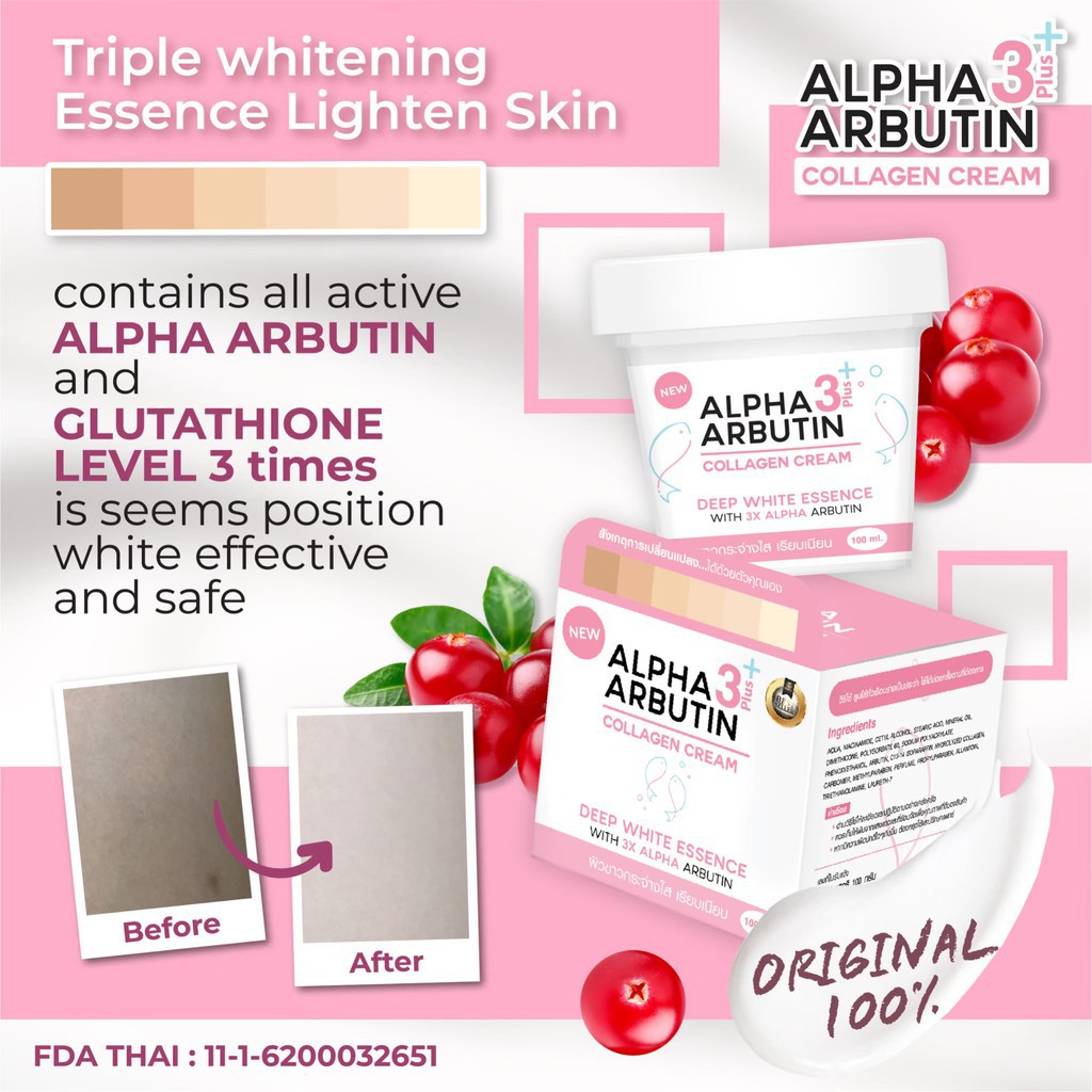 KEM DƯỠNG TRẮNG DA BODY ALPHA ARBUTIN COLLAGEN CREAM 3PLUS+