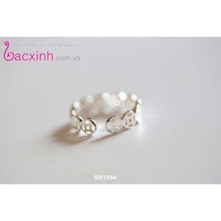 Nhẫn bạc nam Ý 925 Bạc Xinh- Kim tiền may mắn RR1594