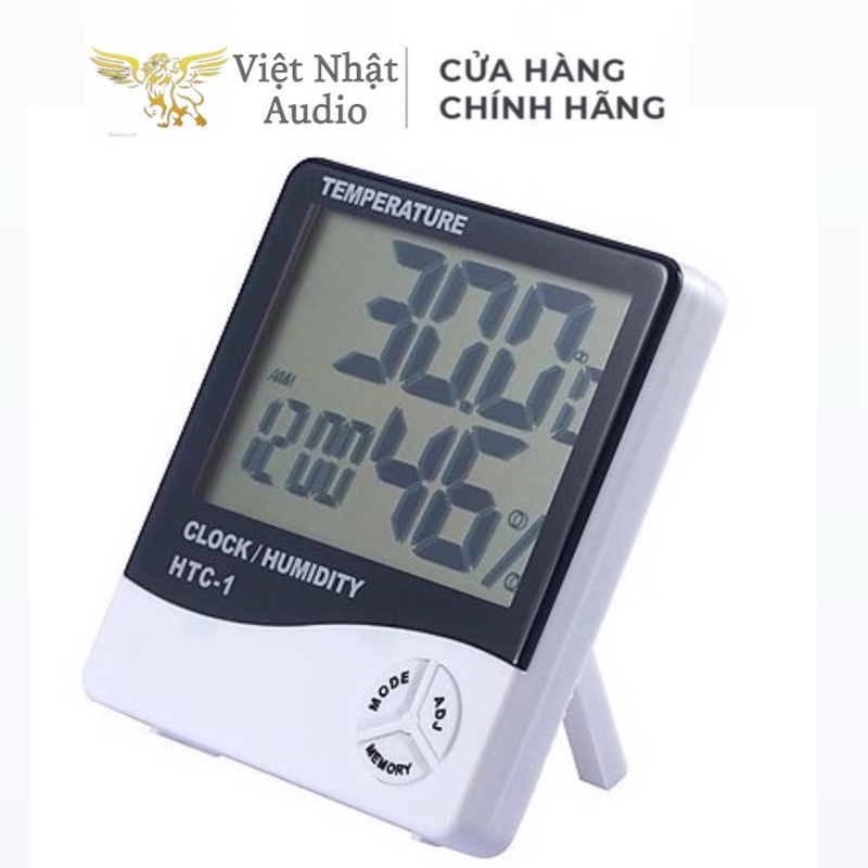 Đồng hồ đo nhiệt độ,độ ẩm,nhiệt ẩm kế điện tử HTC -1, báo thức, màn hình LCD