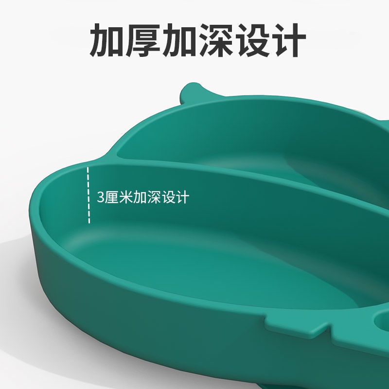 ♛Bộ Dụng Cụ Tập Ăn Bằng Silicon Họa Tiết Hoạt Hình Dễ Thương Cho Bé