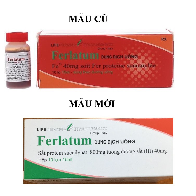 FERLATUM - Sắt 40mg x 10 lọ