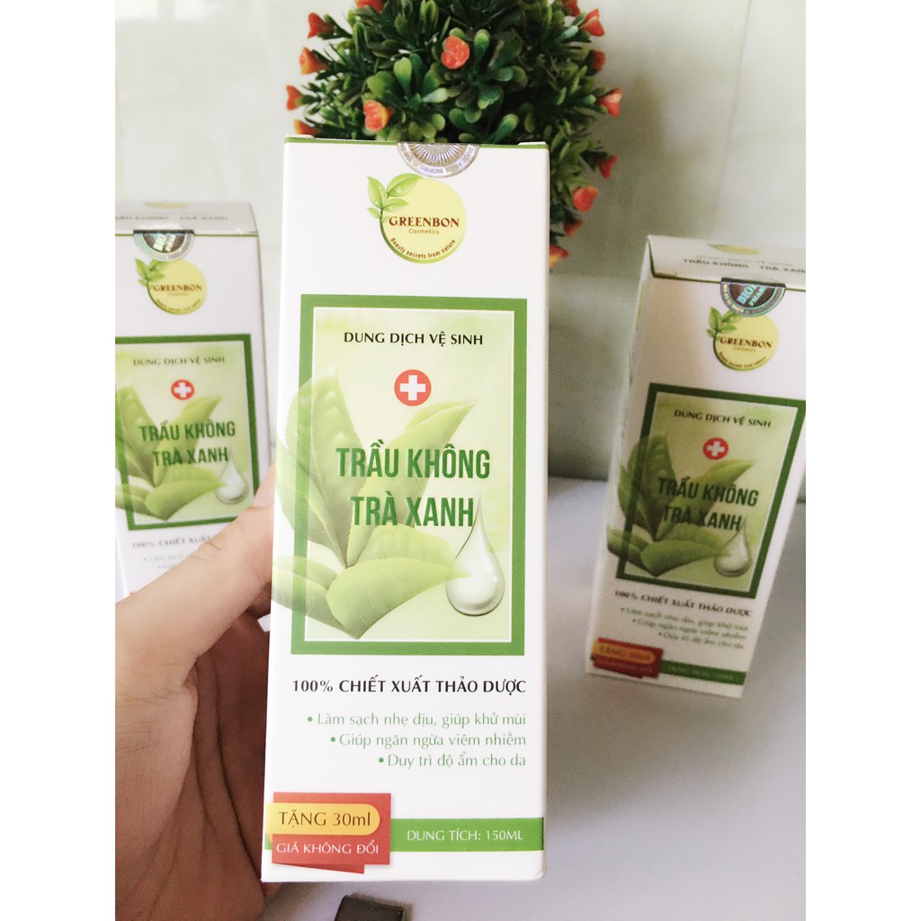 Dung dịch vệ sinh phụ nữ GREENBON chiết xuất trầu không trà xanh tự nhiên