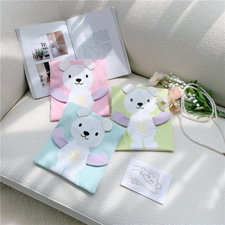 Đầm dài vừa phải họa tiết hoạt hình thời trang mùa hè 2022 dành cho bé gái