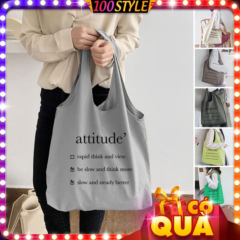 Túi Vải Tote Attitude Bản Màu Mới