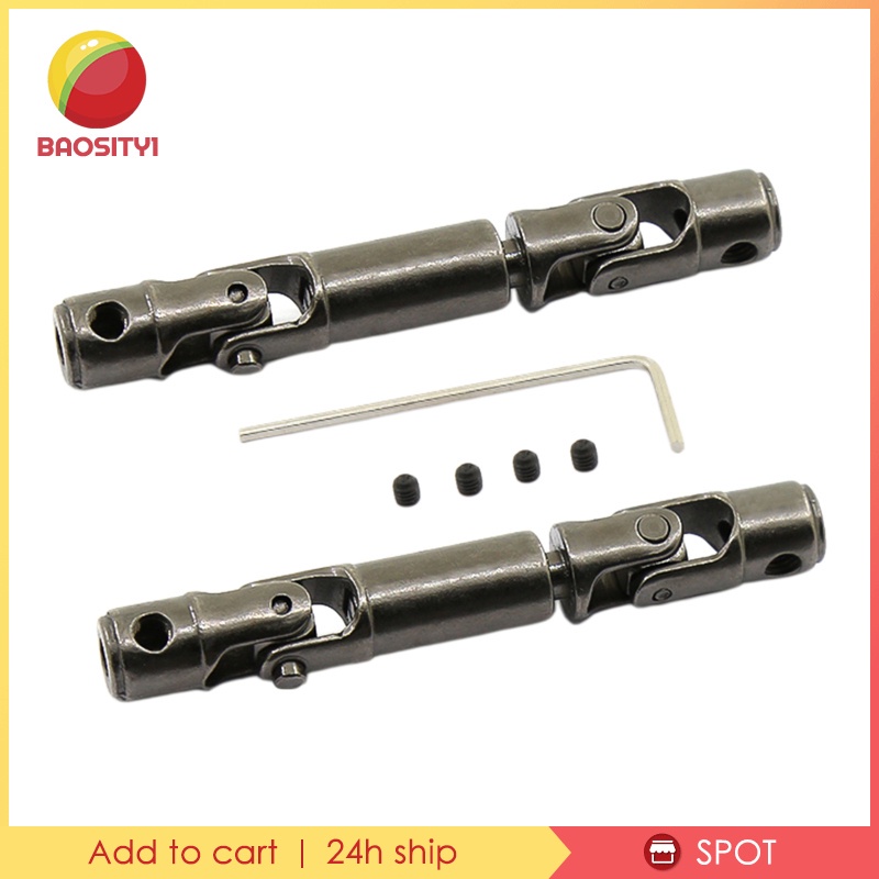 [Baosity1] Set 2 Trục Truyền Động Bằng Titan Cho Xe Tải Điều Khiển Từ Xa WPL D12 Tỉ Lệ 1 / 10