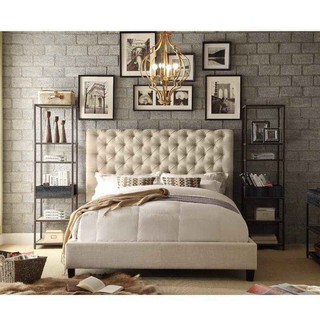 {freeship} Giường bọc nệm 1m4 - 1m8