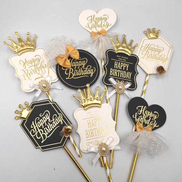 Topper Trang Trí Bánh Kem Hình Vương Miện