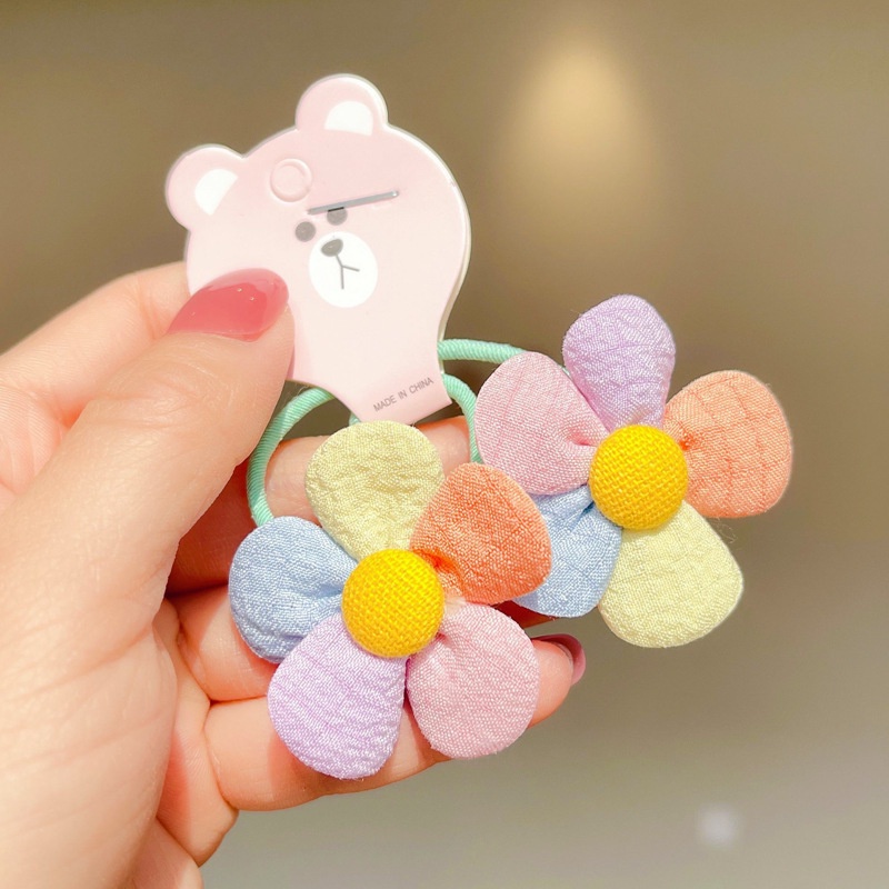 Set 2 Dây Buộc Tóc Đính Hoa Dễ Thương Cho Bé Gái