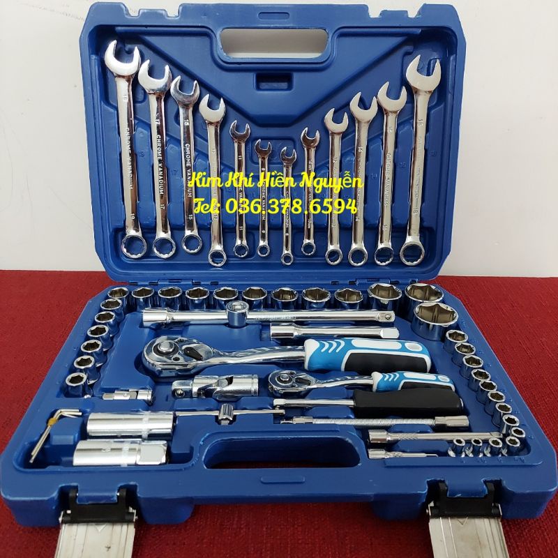 Bộ đồ nghề sữa chữa xe máy,oto 61 Chi Tiết của Hãng Goodking Đài Loan. Hàng chính hãng