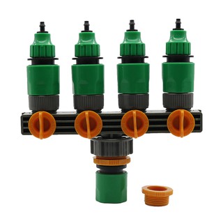 Van nối ống nước tưới vườn 4 cổng 1 / 4 "hoặc 3 / 8"