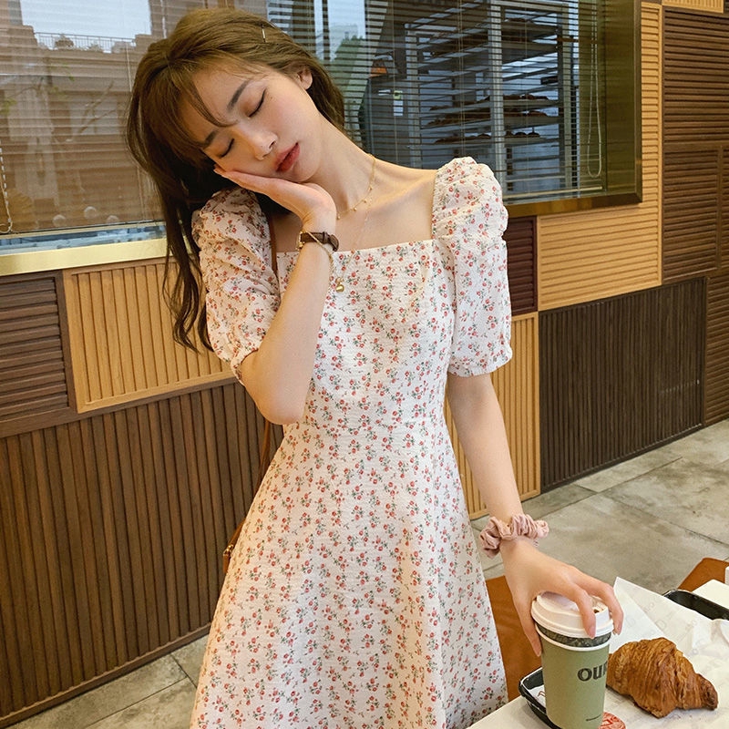 Đầm Hoa Vải Voan Ngắn Tay Xinh Xắn Dành Cho Nữ | BigBuy360 - bigbuy360.vn
