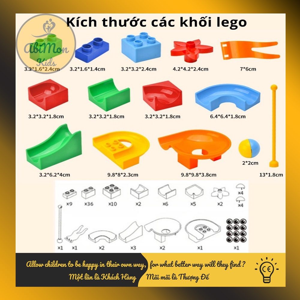 Bộ Lego Thả Bi Cho Bé (86 chi tiết, hạt to) ☘️ Montessori cao cấp ✨ (Đồ chơi Giáo Dục - An toàn - Thông minh)