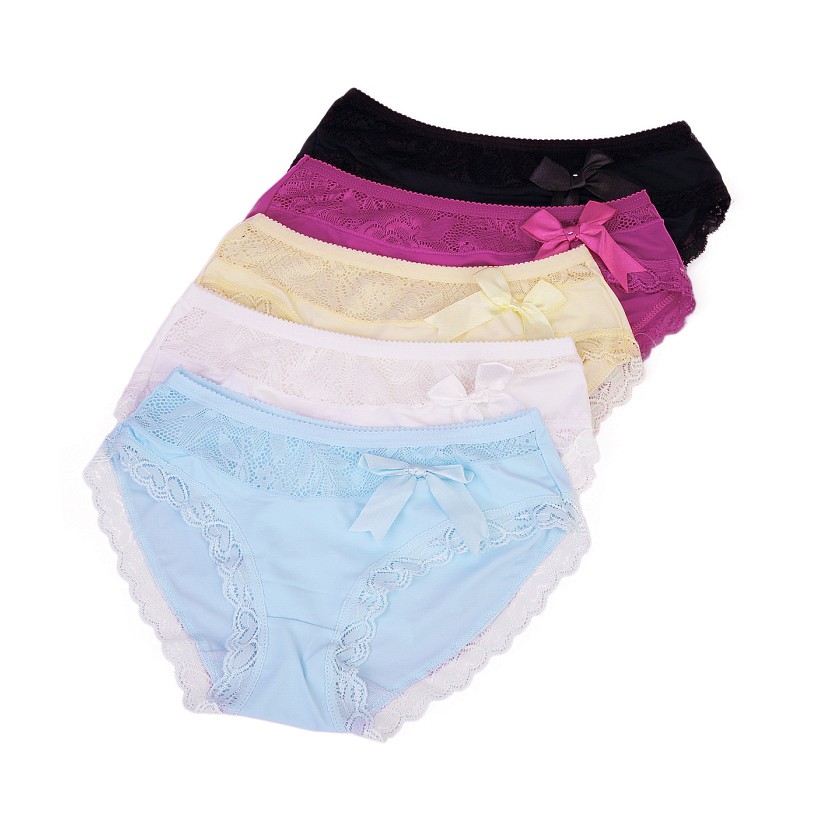 COMBO 4 Quần Lót Nữ - Quần chip nữ ren thêu quyến rũ chất liệu cotton nhẹ nhàng thoải mái FreeSize Dưới 62kg