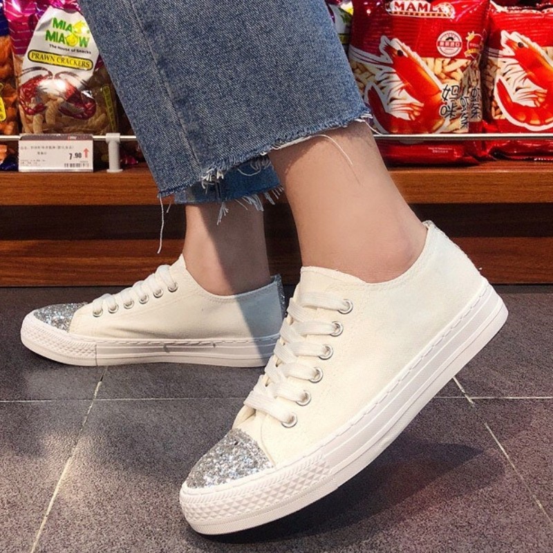 Giày Nữ Đế Bằng DVT34 Vài Phiên Bản Hàn Quốc Harajuku Ulzzang New