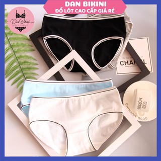 Quần Lót Nữ Cotton 100% kháng khuẩn thoáng mát viền kẻ màu tươi sáng mã 2800