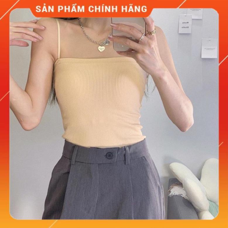 Áo Bra Nữ Thun 2 Dây Dáng Dài Có Mút Nâng Ngực Màu Pastel Quyến Rũ 1880