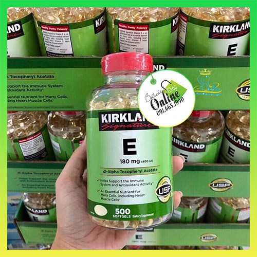Vitamin E 400 IU 500 Viên Kirkland Của Mỹ - Đẹp Da, Làm Chậm Lão Hóa | BigBuy360 - bigbuy360.vn