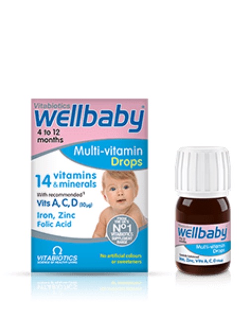 Vitamin tổng hợp Wellbaby vitamin drops cho bé từ 4 tháng