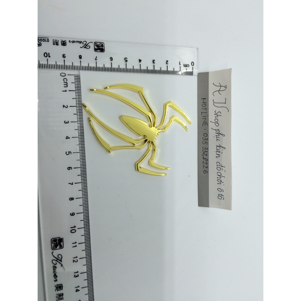 Miếng dán trang trí ô tô 3D hình nhện
