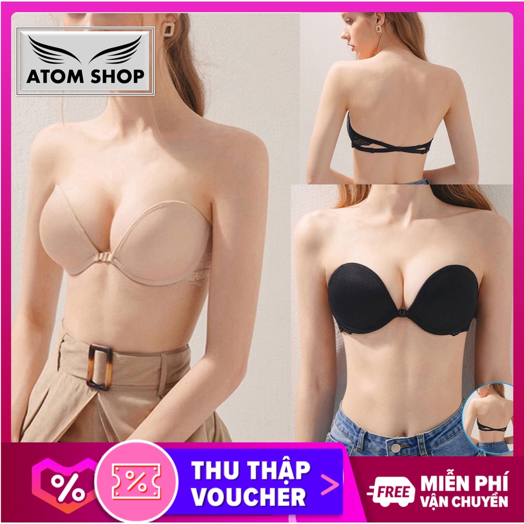 Áo Ngực Nữ Không Dây Cúp Ngang Đệm Tim Silicon 2,5 cm nâng ngực chống tụt