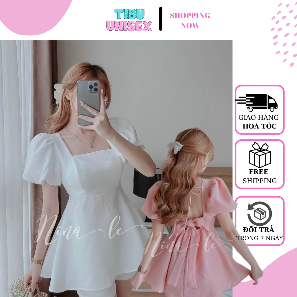 Sét bộ đồ nữ cộc tay thắt nơ lưng tiểu thư kèm quần TIBU ❤️ chất FOND mềm mịn ❤️ kiểu dáng babydoll cực xinh