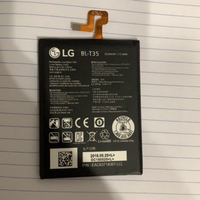 Pin Google Pixel 2 XL 6.0", LG BL-T35 (3620mAh) Zin SM