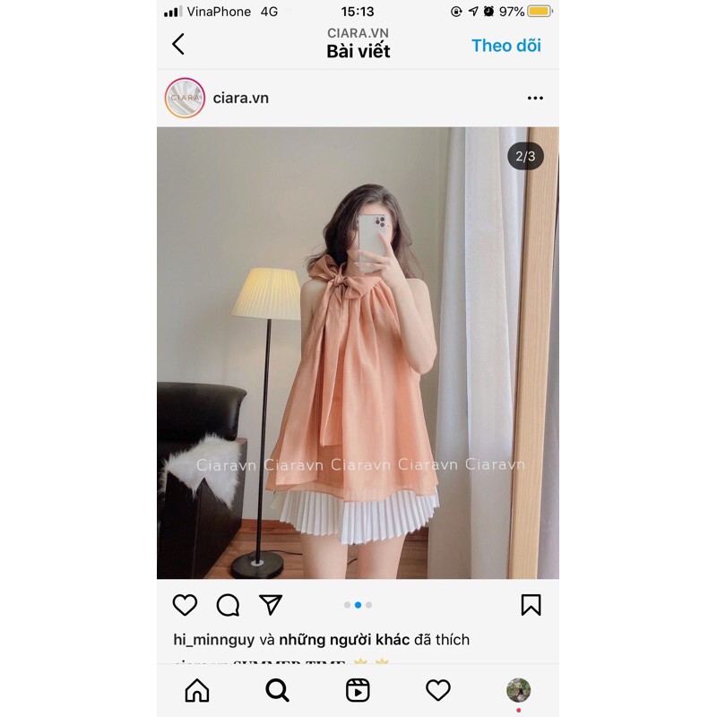 áo yếm hồng cam
