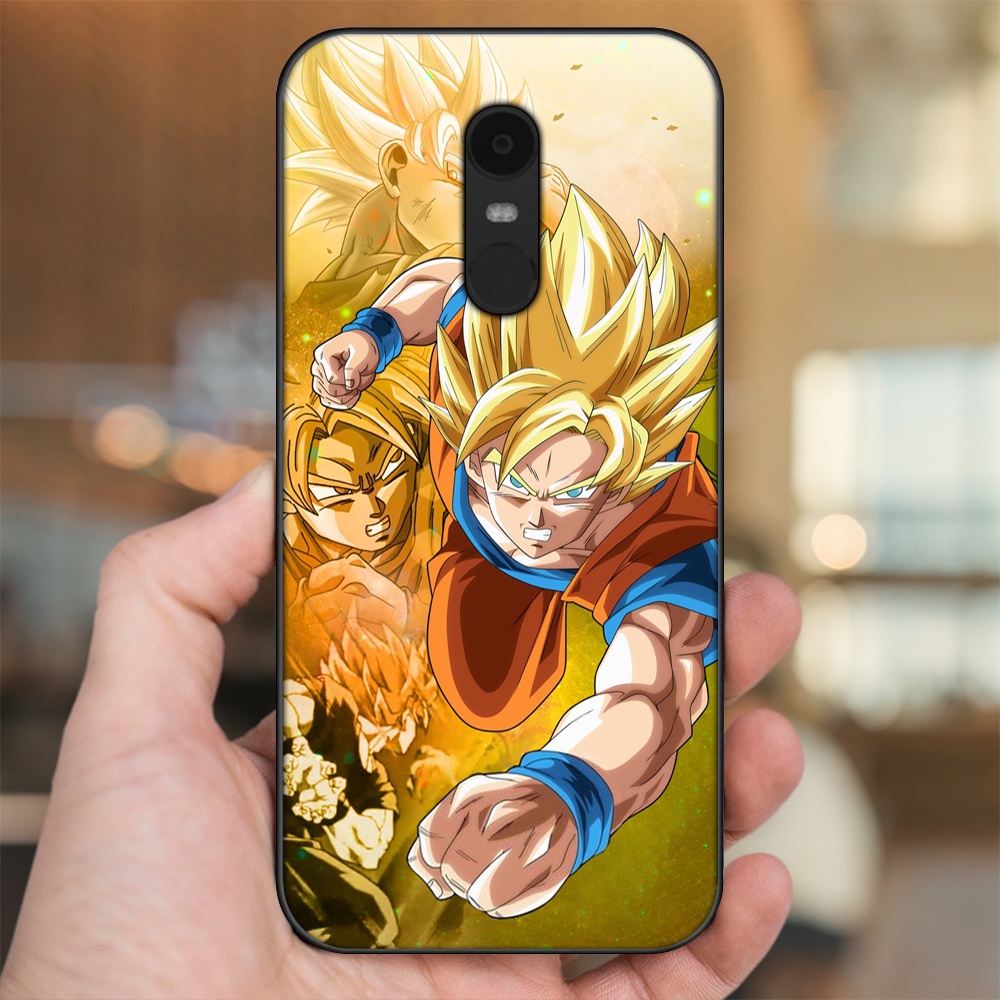 Ốp lưng Xiaomi Redmi 5 Plus viền đen in hình Goku Dragon Ball