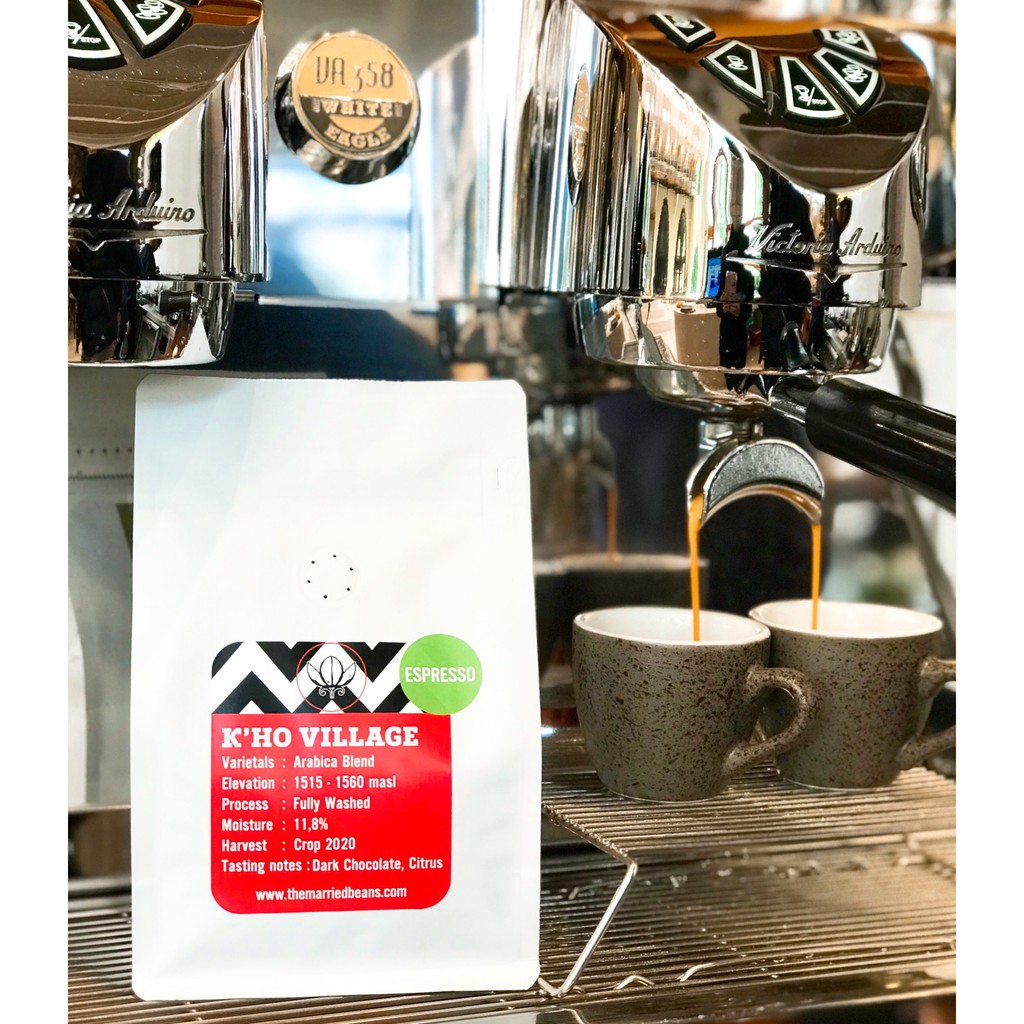Cà Phê hạt nguyên chất Espresso Arabica K'Ho Village | Cà phê rang mộc pha máy (Túi 250gr) | BigBuy360 - bigbuy360.vn