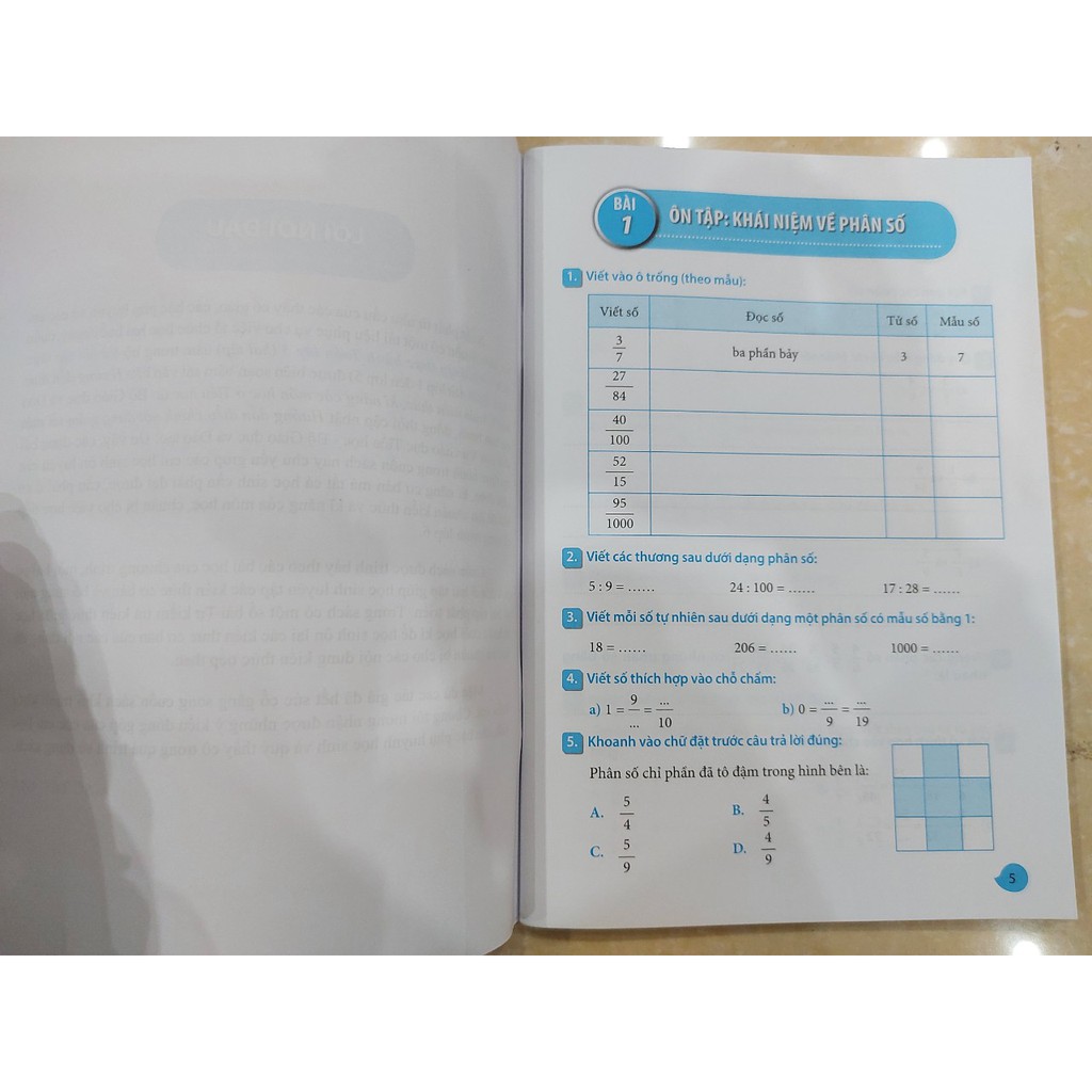 Sách - Vở bài tập thực hành toán lớp 5 tập 1