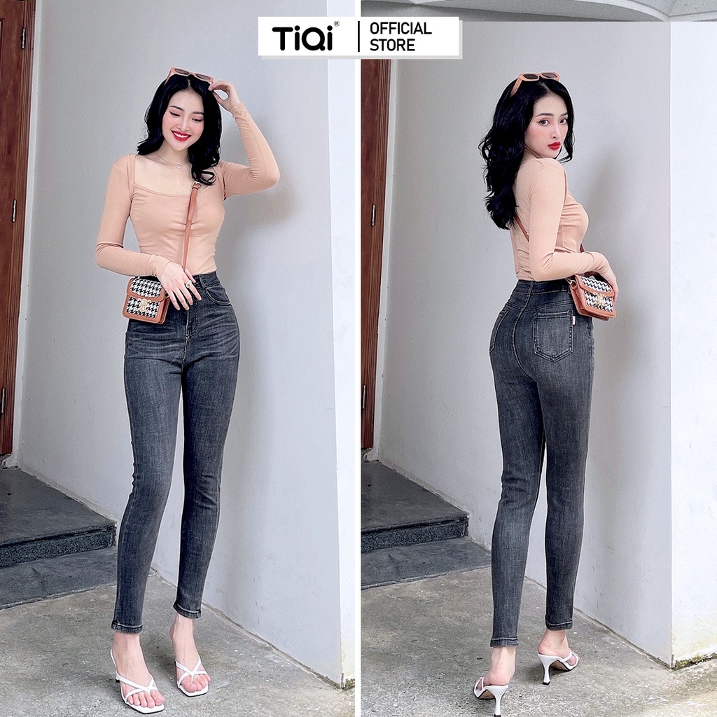 Quần Jean Skinny Nữ Lưng Cao Vải Denim Co Giãn TiQi Jean G1-506