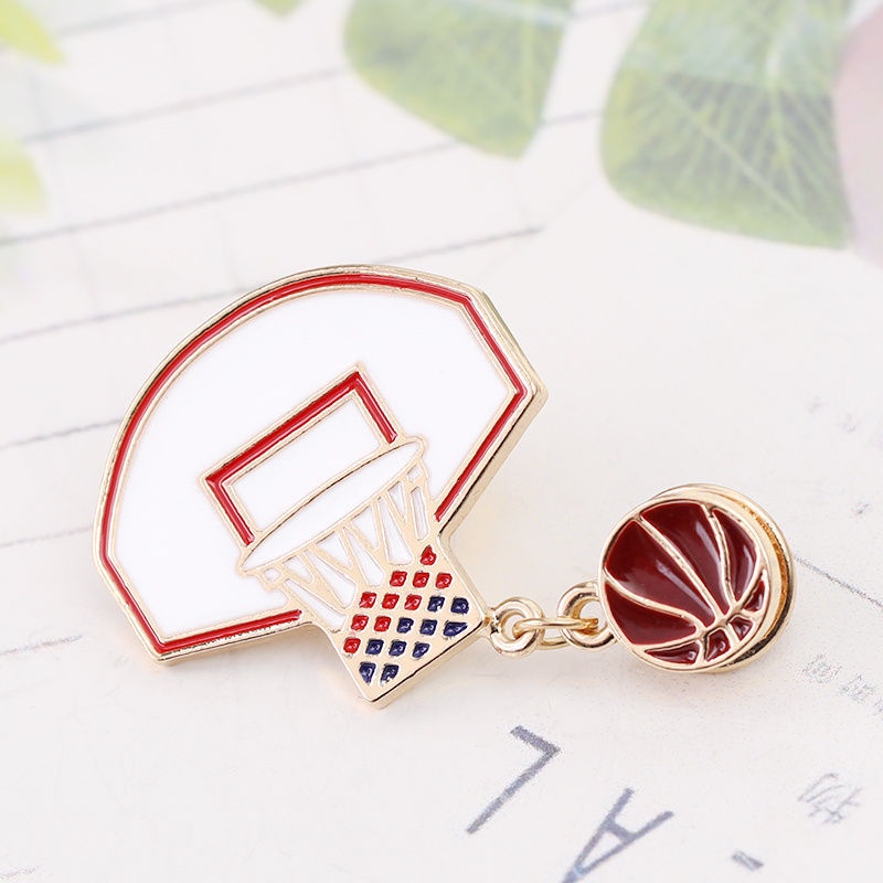 Retro Japanese Cartoon Sports Wind Badminton Basketball Badge Accessories Brooch Personality Bag Corsage Jewelry