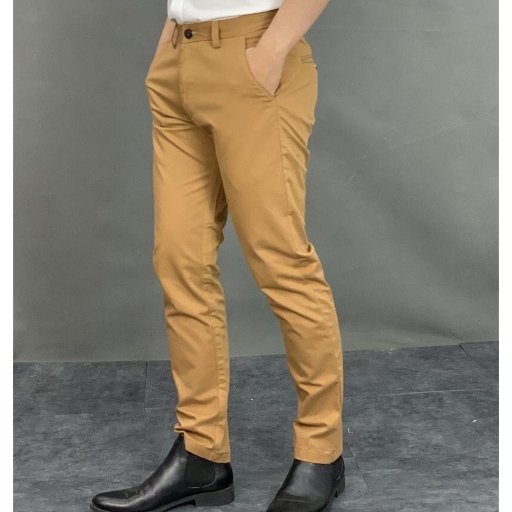 Quần kaki dài nam thời trang Hàn Quốc cao cấp màu VÀNG ĐẬM cực hot QV21