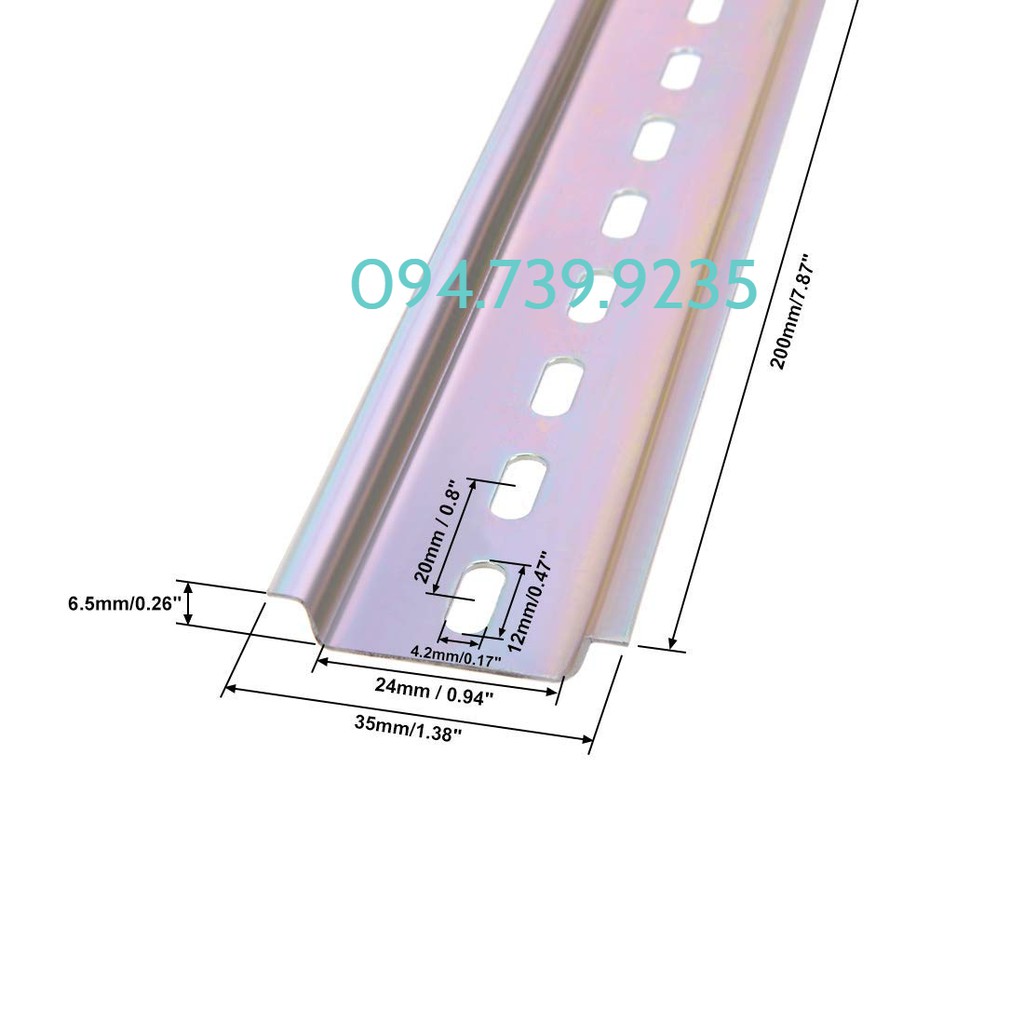 Thanh Cài Nhôm 1m - Thanh Din Rail Nhôm 1m - Thanh Cài Thiết Bị - Thanh Cài Automat