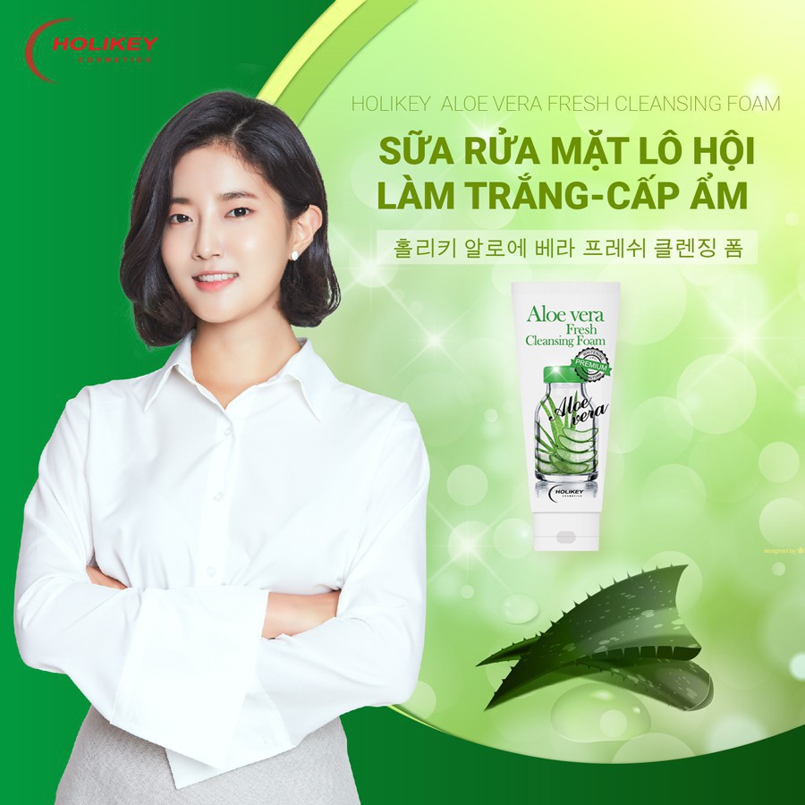 [Hàng Chuẩn Auth] Sữa rửa mặt trắng da - sữa rửa mặt chiết xuất từ Lô Hội cấp ẩm Holikey Hàn Quốc 100ml | BigBuy360 - bigbuy360.vn