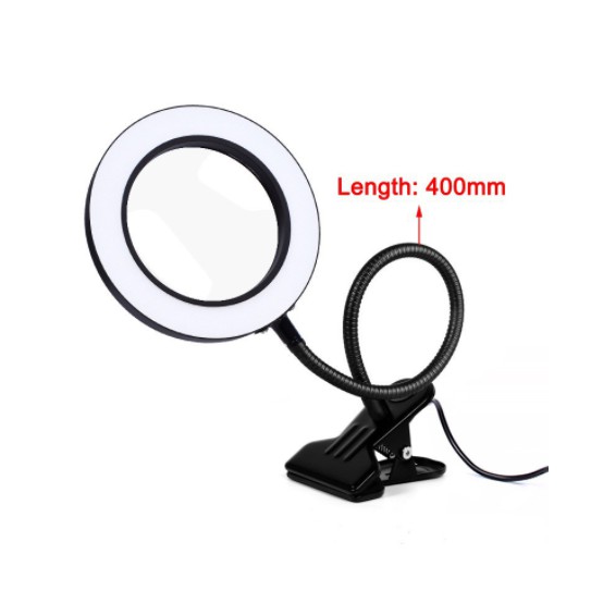 Đèn LED 360 đế kẹp - 3 màu ánh sáng - Đa năng - Thân vỏ bọc INOX cực bền