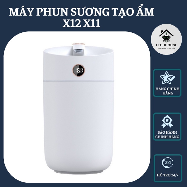 Máy phun sương tạo ẩm X11,X12 dung tích 3L,có đèn ngủ công suất phun 180ML/H