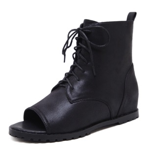 Giày boots hở mũi cột dây  hàng siêu cấp