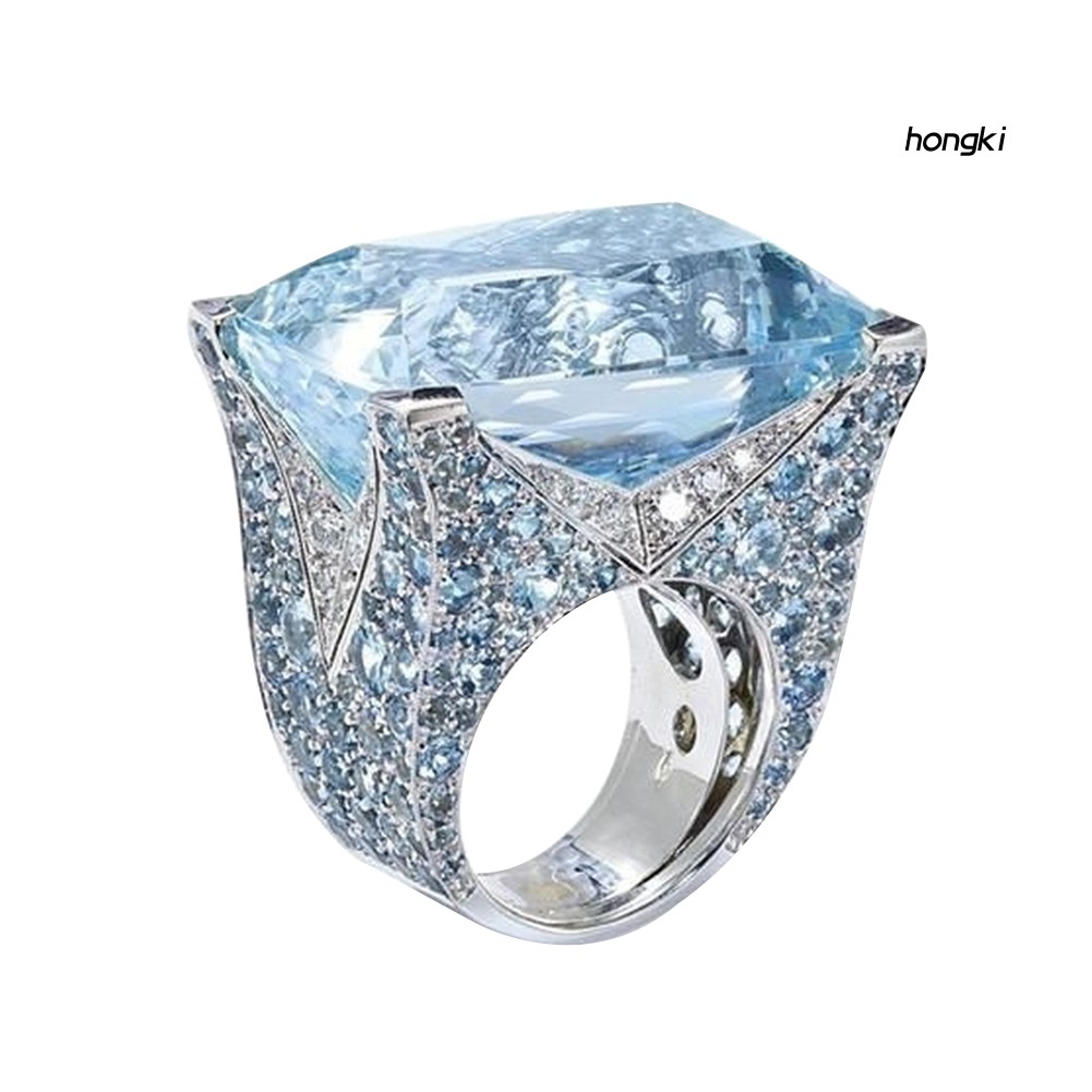 Nhẫn Đính Đá Zircon Lấp Lánh Thời Trang Cho Nữ