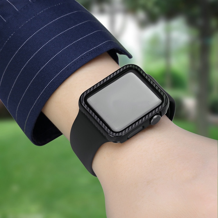 Ốp Lưng Sợi Carbon Cho Apple Watch Series 6 SE 5 4 3 2 1 IWatch 44mm 40mm 42mm 38mm