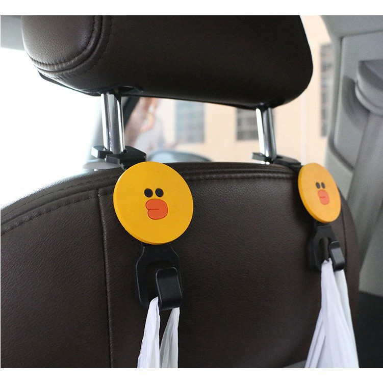 Set 2 móc đeo trên xe ô tô hình dáng hoạt hình ngộ nghĩnh