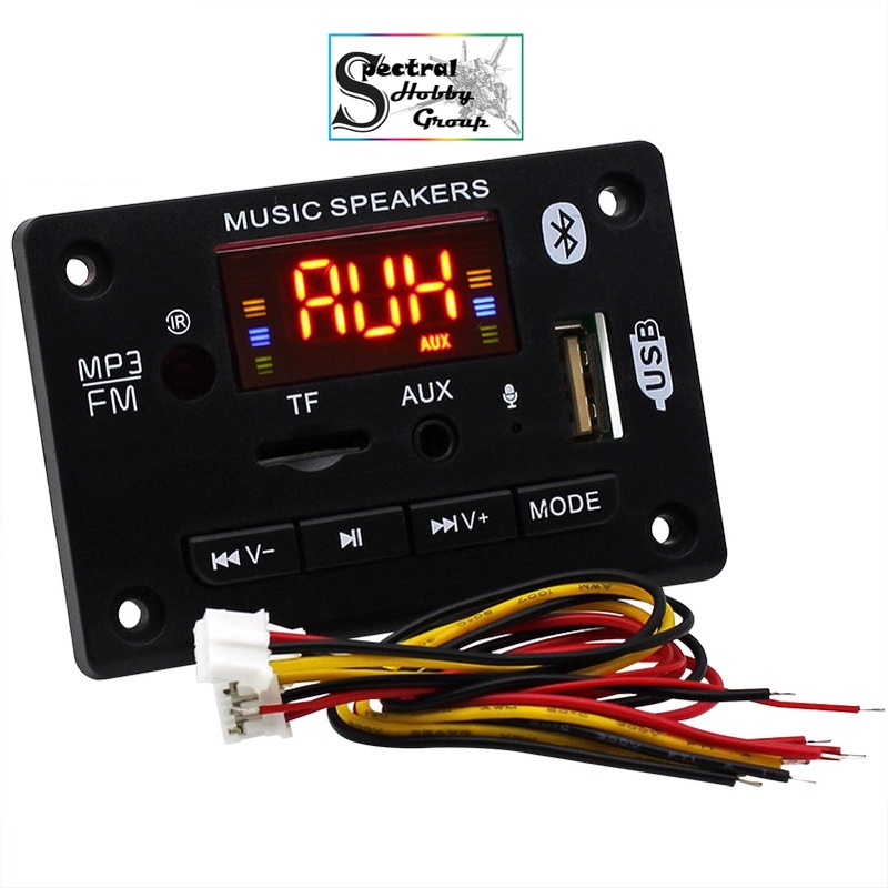 Mạch khuếch đại Giải Mã Âm Thanh Bluetooth 5.0 Màn LCD 12V JQ-D106BT Amplifier Bluetooth speaker