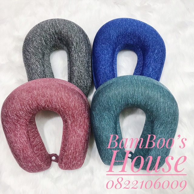 Gối cổ cao su non vải thun lạnh