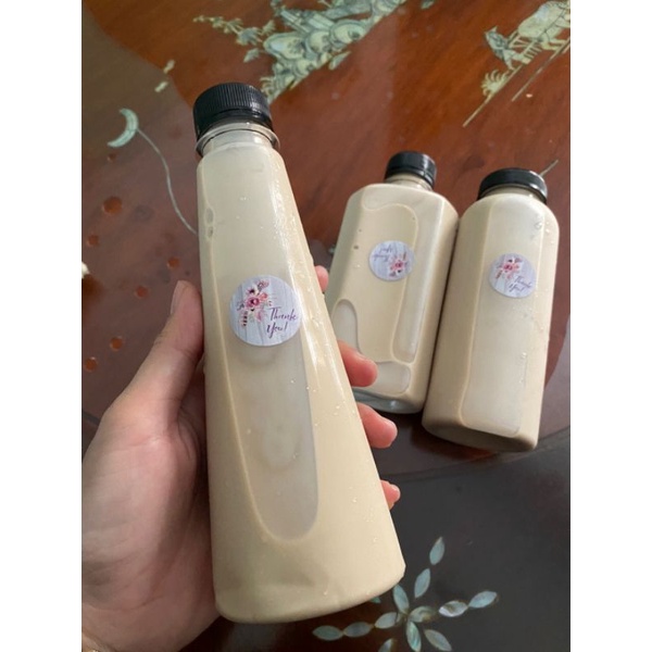 Chai Nhựa Tam Giác Đựng Trà Sữa - Chai Hình Tháp Đã Kèm Nắp
