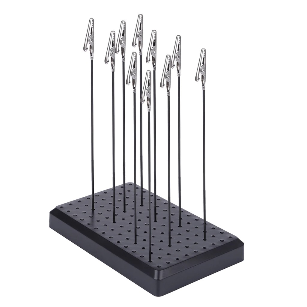 Bộ dụng cụ sơn mô hình Gundam gồm base + 10 kẹp GUNDAM BANDAI VT062 thép không rỉ làm mô hình đồ chơi Anime Nhật