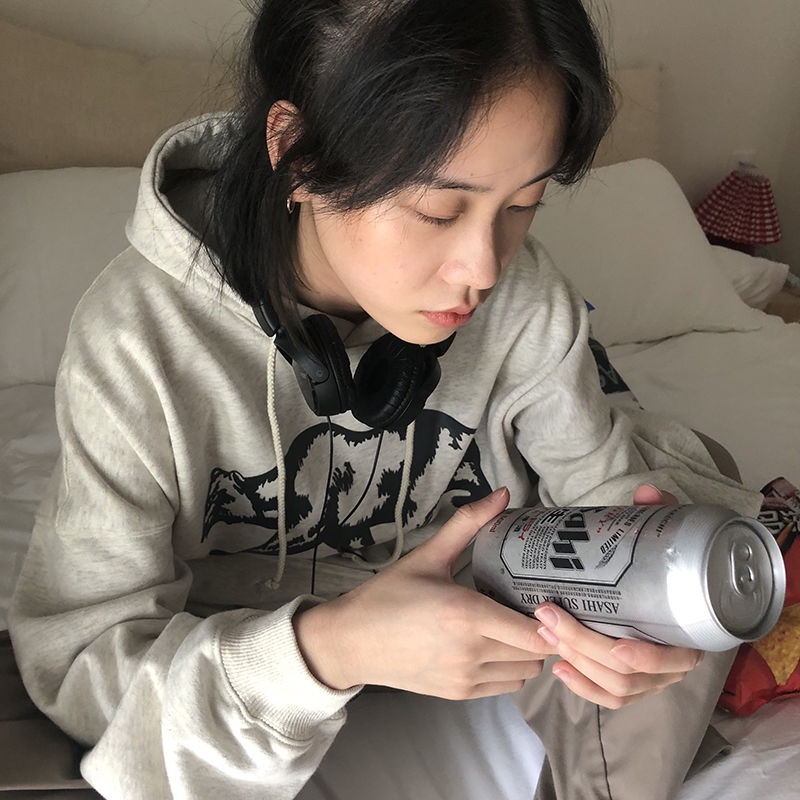 Áo Hoodie Dáng Rộng Phong Cách Hàn Quốc Dễ Phối Đồ Dành Cho Nữ